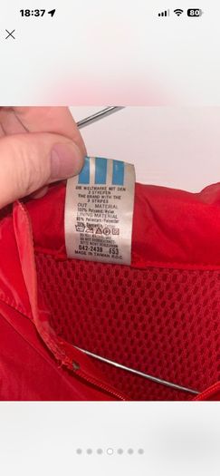 Vintage Adidas Trefoil windbreaker jacket - red and navy
