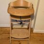 Wooden Baby High Chair with Removable Tray Image 2