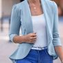 SHEIN Baby Blue Fitted Blazer. Size 12/14. New Image 4