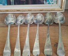 Antique Silverplate Dessert Spoons