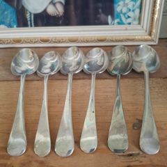 Antique Silverplate Dessert Spoons