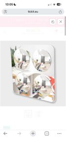 4 domed mirror panel