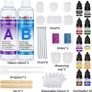 Epoxy Resin Kit 500ml, 2 Part Casting Resin Starter Kit, Resin Kits for Beginners, Epoxy Resin and Hardener with Key Chains Moulds for Sculpting Moulding & Casting, Art & Craft, Jewelry Making Kit (FREE SHIPPING) Image 3