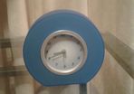 Blue Battery-Operated Clock.