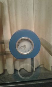 Blue Battery-Operated Clock.