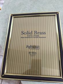 Solid Brass PHOTO FRAME Hand Polished & Ternish Resistant Feframe OF HUNTINGDON 8x10 in 20-250m