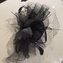 Fascinator in black. Image 4