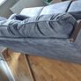 Navy 3 Seater Couch, Reupholstered & Restuffed Image 6