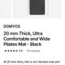 Ultra Comfortable and Wide Pilates Mat Black Image 5