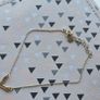 925 sterling silver bracelet with yellow gold plating and V shaped pendant. Image 8