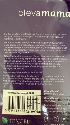 Clevamama Tencel Waterproof Mattress Protector
