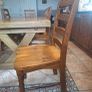 Solid oak kitchen table with 6 kitchen chairs Image 5