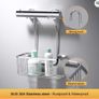 Ibergrif M34028 Hanging Shower Caddy, Stainless Steel Shower Organizer Image 2