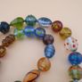 Stunning Mix Aventurine & Skunk Glass Beads Venetian Style Necklace Image 9