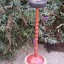 24" Vintage Wooden Turned Firestone Ashtray Image 2