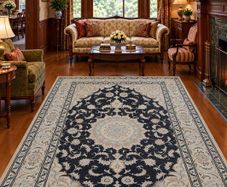 Exquisite Persian Nain Wool Silk 300cm x 200cm Hand Knotted Rug Carpet