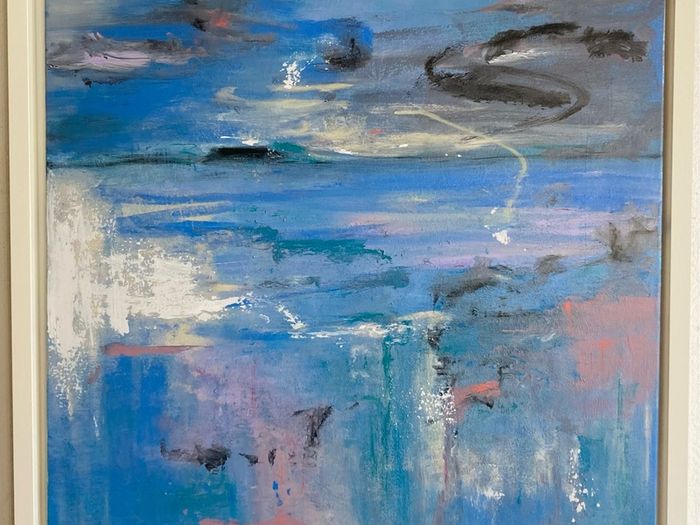 Large Framed Original Seascape by Artist Irish Art Original Art Abstract Art