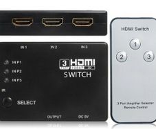 HDMI 3 Port Switcher Splitter Switch Hub with Remote for HDTV PS3 Sky Xbox 360