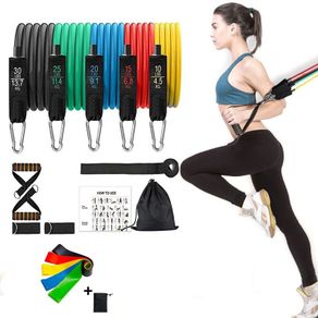 Body Fit Resistance Bands Set For Fitness Training 11 Set