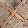 Mexican solid Wood coffee table made from church door Image 2