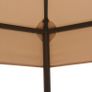 Garden Marquee Gazebo Pavilion Tent Hexagonal Beige 323x265 cm Image 3