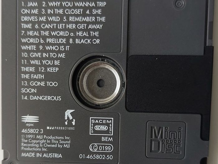 Michael Jackson  Dangerous Minidisc