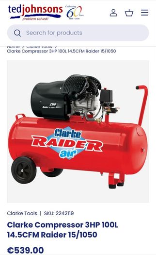 Clarke 100L Compressor