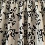 Ivory and Black Faux Silk Curtains 3 Pairs Available 86"w x 85"d Image 4