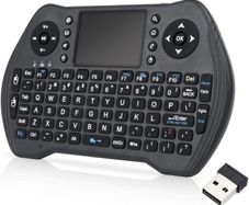 Mini Wireless Keyboard 2.4G, Handheld Remote with Touchpad Mouse for Android TV Box, Windows PC, HTPC, IPTV, Raspberry Pi, XBOX 360, PS3, PS4