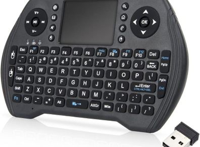 Mini Wireless Keyboard 2.4G, Handheld Remote with Touchpad Mouse for Android TV Box, Windows PC, HTPC, IPTV, Raspberry Pi, XBOX 360, PS3, PS4