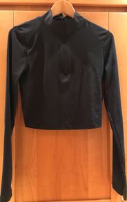 Ladies Black Zip Top by Shein