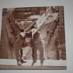 Stan & Ollie B/W Print on Canvas (40cm x 40cm)