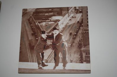 Stan & Ollie B/W Print on Canvas (40cm x 40cm)