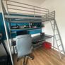 High sleeper loft bed with desk, single bed bunk bed Image 2