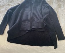Allsaints Open Shoulder Able Cardigan Charcoal Grey Small