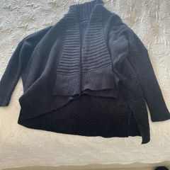 Allsaints Open Shoulder Able Cardigan Charcoal Grey Small