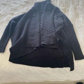 Allsaints Open Shoulder Able Cardigan Charcoal Grey Small