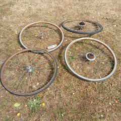2 Vintage Bicycle wheel sets.