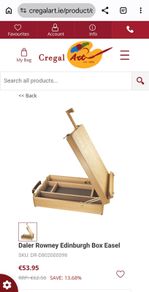 Daler Rowney Edinburgh Adjustable Table Easel