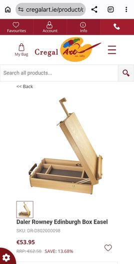 Daler Rowney Edinburgh Adjustable Table Easel