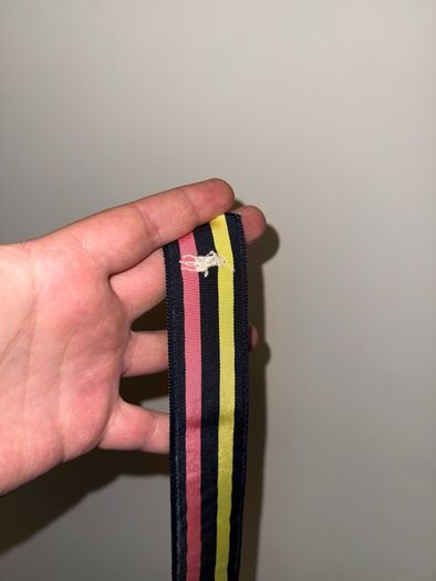 Lauren Ralph  Navy Blue, Pink, Yellow Striped Belt. 98 cm new