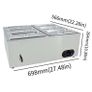 220v food heater Bain Marie 6- pan plate container food heater electric desktop steam table stainless steel large capacity buffet Image 8