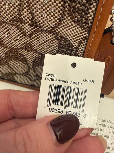 Coach limited re-edition swinger bag 20 in signature crystal jaquard