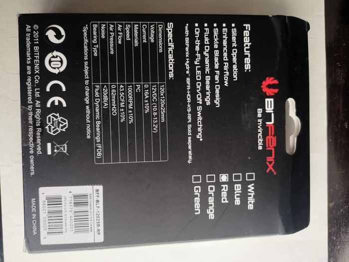 Spectre LED 120mm pc fan unopened in box