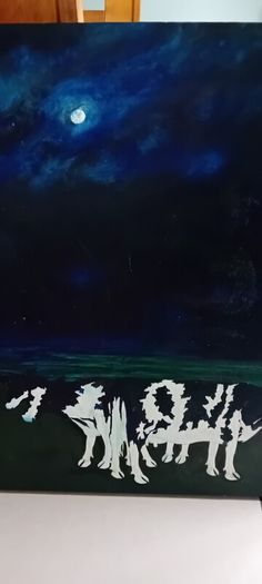Pair Of Large Original Oil On Canvas Paintings
