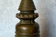 Buddhist Stupa - Bronze, Signed