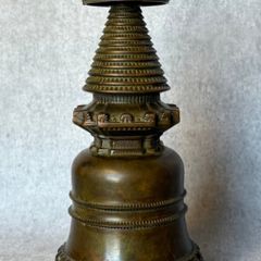 Buddhist Stupa - Bronze, Signed