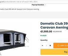 All-Season Dometic Club 390 Air Awning & Accessories