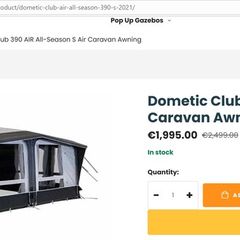 All-Season Dometic Club 390 Air Awning & Accessories