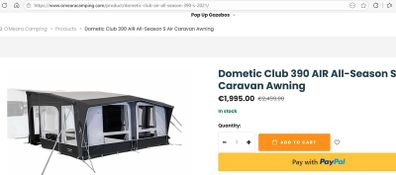 All-Season Dometic Club 390 Air Awning & Accessories